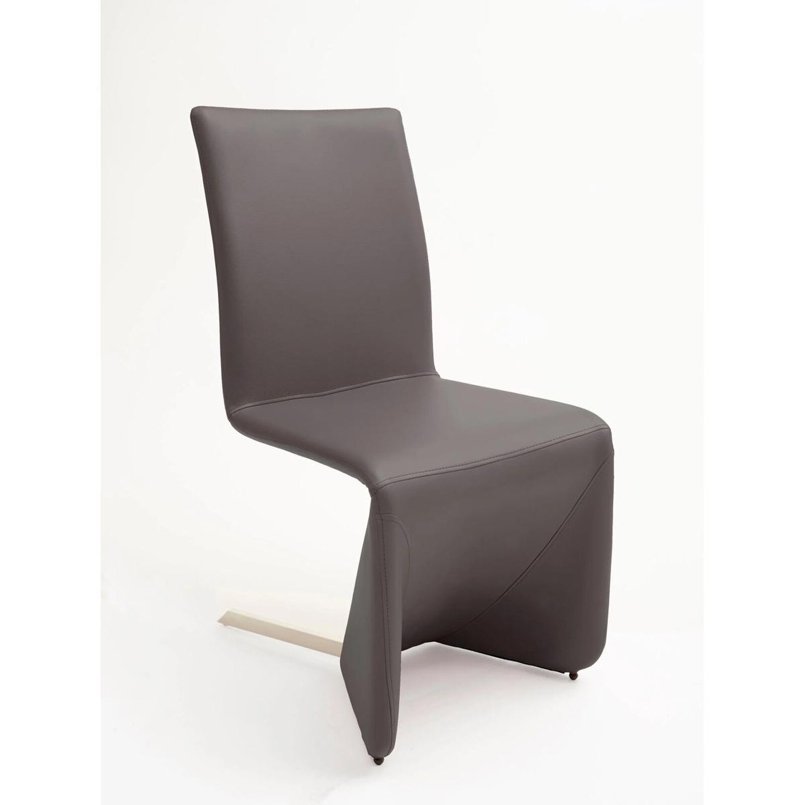 37" Bellini Modern Living Bernice Gray Polyurethane Dining Chair